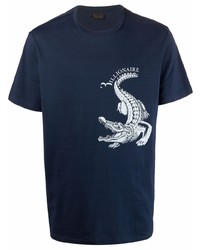 Billionaire Crocodile Motif Cotton T Shirt