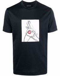 Emporio Armani Graphic Print Short Sleeved T Shirt