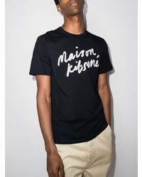 MAISON KITSUNÉ Handwriting Logo Cotton T Shirt
