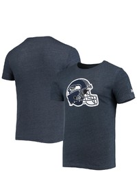 New Era Heathered College Navy Seattle Seahawks Alternative Logo Tri Blend T Shirt