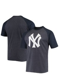 STITCHES Heathered Navy New York Yankees Raglan T Shirt In Heather Navy At Nordstrom