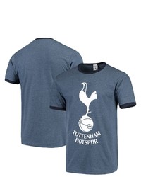 Fifth Sun Heathered Navy Tottenham Hotspur Primary Logo Ringer T Shirt