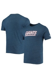 New Era Heathered Royal New York Giants Alternative Logo Tri Blend T Shirt