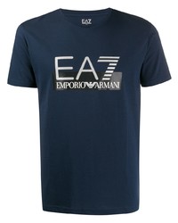 Ea7 Emporio Armani Large Logo Print T Shirt