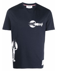 Thom Browne Lobster Print Cotton T Shirt