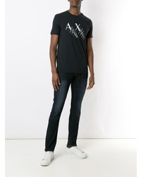 Armani Exchange Logo Print Cotton T Shirt