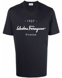 Salvatore Ferragamo Logo Print Crewneck T Shirt