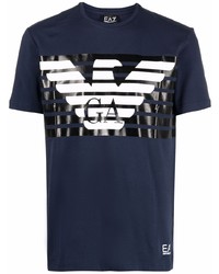 Ea7 Emporio Armani Logo Print Short Sleeved T Shirt