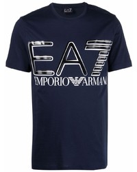 Ea7 Emporio Armani Logo Print Short Sleeved T Shirt