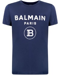Balmain Logo Print Slim Fit T Shirt