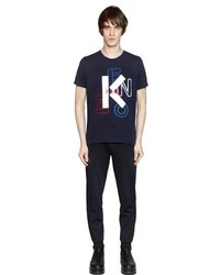 Kenzo Logo Printed Cotton T Shirt