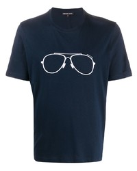 Michael Kors Michl Kors Embroidered Glasses T Shirt