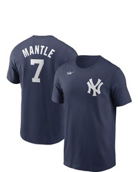 Nike Mickey Mantle Navy New York Yankees Cooperstown Collection Name Number T Shirt At Nordstrom