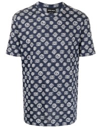 Giorgio Armani Monogram Logo Cotton Blend T Shirt