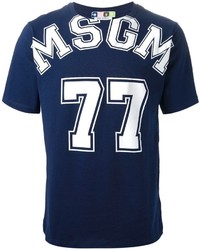 MSGM Logo 77 Print T Shirt