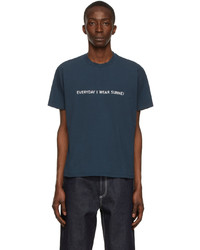 Sunnei Navy Cotton T Shirt