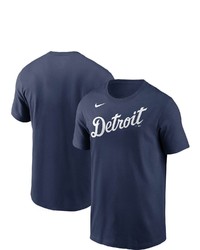 Nike Navy Detroit Tigers Team Wordmark T Shirt