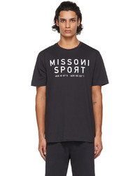 Missoni Sport Navy Logo T Shirt