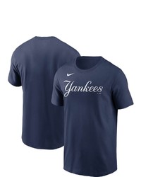 Nike Navy New York Yankees Team Wordmark T Shirt