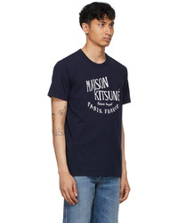 MAISON KITSUNÉ Navy Palais Royal Classic T Shirt