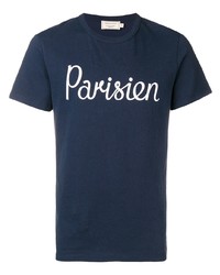 MAISON KITSUNÉ Navy Parisien T Shirt