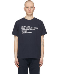 Helmut Lang Navy Recycled Jersey T Shirt
