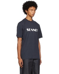 Sunnei Navy T Shirt