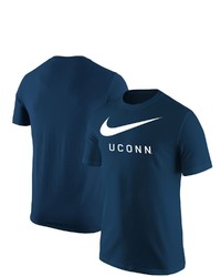 Nike Navy Uconn Huskies Big Swoosh T Shirt
