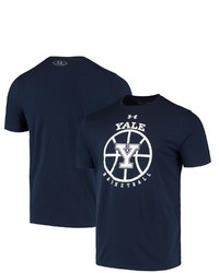 Under Armour Navy Yale Bulldogs Logo Basketball T Shirt