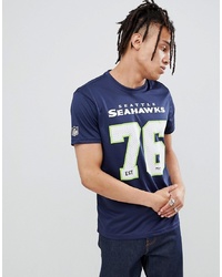 New Era Nfl Seattle Seahawks T Shirt With Large Logo In Navy