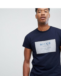 Nicce London Nicce Box Logo T Shirt In Navy To Asos