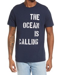 Sol Angeles Ocean Calling Cotton T Shirt In Indigo At Nordstrom