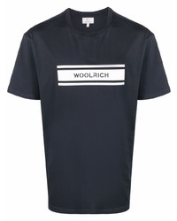 Woolrich Organic Cotton Logo Stripe T Shirt