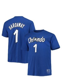 Mitchell & Ness Penny Hardaway Royal Orlando Magic Big Tall Hardwood Classics Name Number T Shirt