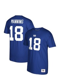 Mitchell & Ness Peyton Manning Royal Indianapolis Colts Retired Player Logo Name Number T Shirt
