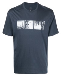 Armani Exchange Photographic Print Cotton T Shirt