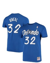 Mitchell & Ness Shaquille Oneal Blue Orlando Magic Hardwood Classics Stitch Name Number T Shirt At Nordstrom