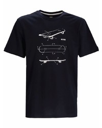 BOSS Skateboard Diagram Print T Shirt