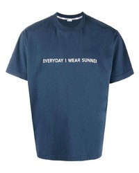 Sunnei Slogan Print Crewneck T Shirt