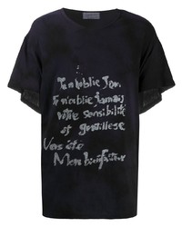 Yohji Yamamoto Slogan Short Sleeve T Shirt
