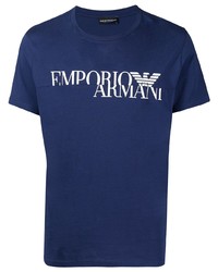 Emporio Armani Split Logo Print T Shirt