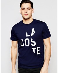 Lacoste T Shirt With Broken In Navy Regular Fit