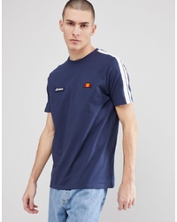 Ellesse T Shirt With Sleeve Taping In Navy
