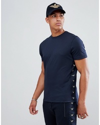 Emporio Armani Taped T Shirt In Navy