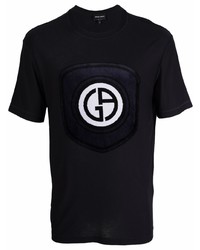 Giorgio Armani Textured Logo Short Sleeve T Shirt
