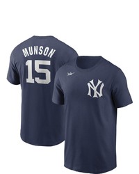 Nike Thurman Munson Navy New York Yankees Cooperstown Collection Name Number T Shirt At Nordstrom