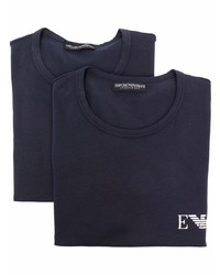 Emporio Armani Two Pack Logo Print T Shirts