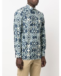 Doppiaa Abstract Pattern Cotton Shirt