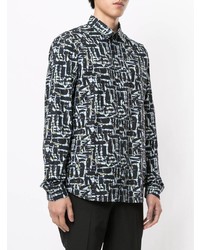 Gieves & Hawkes Abstract Print Cotton Shirt