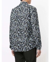 Gieves & Hawkes Abstract Print Cotton Shirt